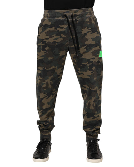 Dolce & Gabbana Multicolor Camouflage Cotton Men Jogger Pants
