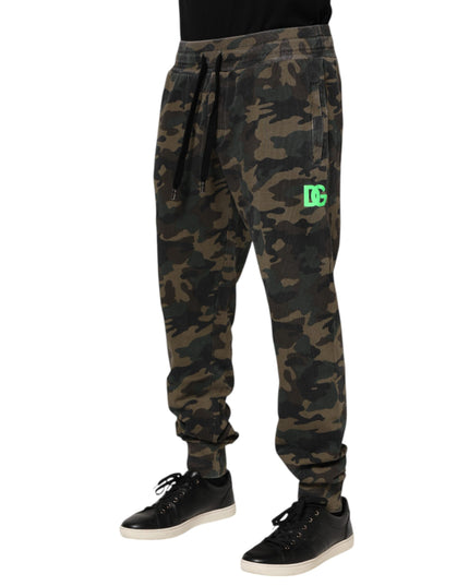Dolce & Gabbana Multicolor Camouflage Cotton Men Jogger Pants