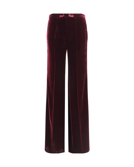 Forte_Forte Bordeaux Viscose Flared Pants