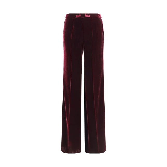 Forte_Forte Bordeaux Viscose Flared Pants