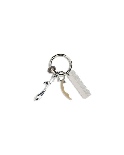 Benedetta Bruzziches Silver Metal Keychain