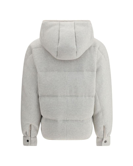 Brunello Cucinelli Gray Cashmere Full-Length Jacket