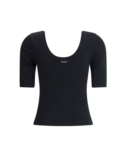 Brunello Cucinelli Black Cotton Top