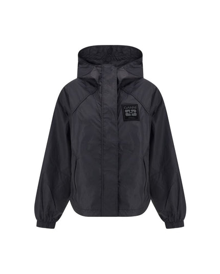 Ganni Black Nylon Shell Jacket