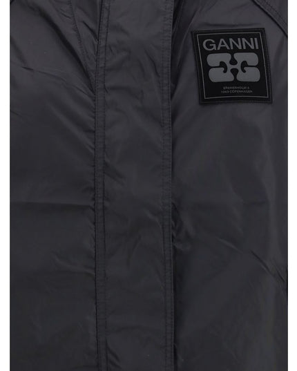 Ganni Black Nylon Shell Jacket