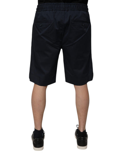 Dolce & Gabbana Navy Blue Cotton Stretch Men Bermuda Shorts