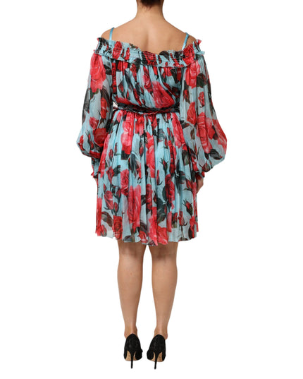 Dolce & Gabbana Multicolor Romantic Floral Silk Chiffon Dress