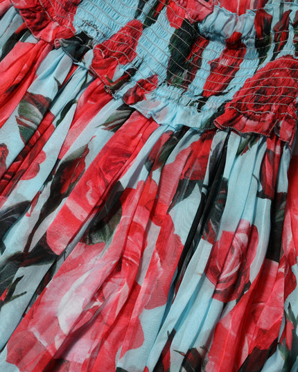 Dolce & Gabbana Multicolor Romantic Floral Silk Chiffon Dress