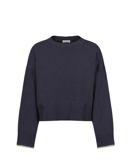 Brunello Cucinelli Blue Cashmere Cashmere Sweater
