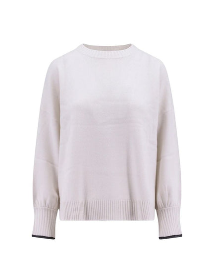 Brunello Cucinelli White Cashmere Sweatshirt