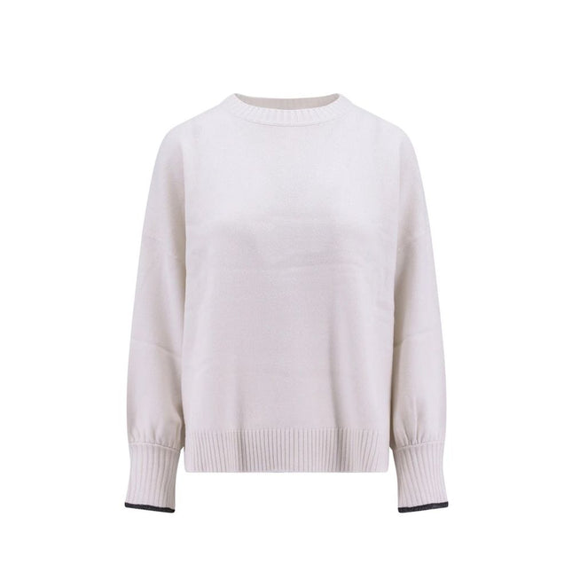Brunello Cucinelli White Cashmere Sweatshirt