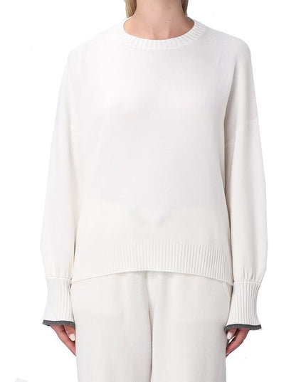 Brunello Cucinelli White Cashmere Sweatshirt