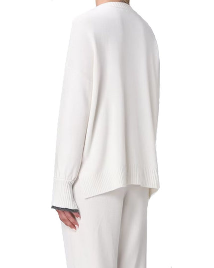 Brunello Cucinelli White Cashmere Sweatshirt