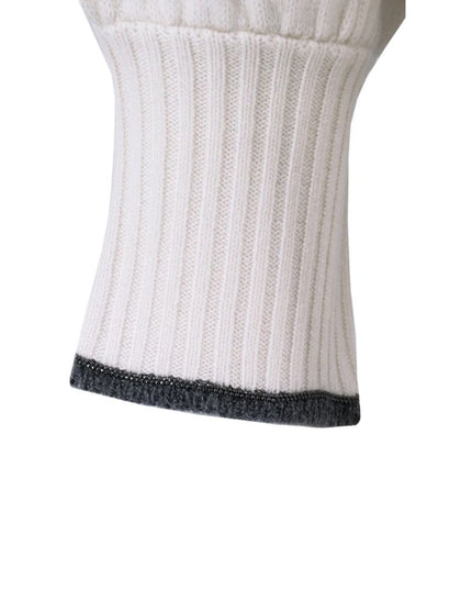 Brunello Cucinelli White Cashmere Sweatshirt