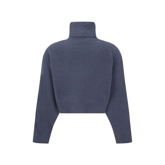 Brunello Cucinelli Blue Cashmere Turtleneck