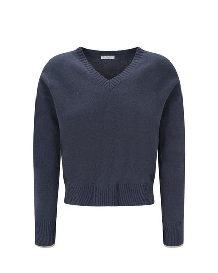 Brunello Cucinelli Blue Cashmere Cashmere Sweater