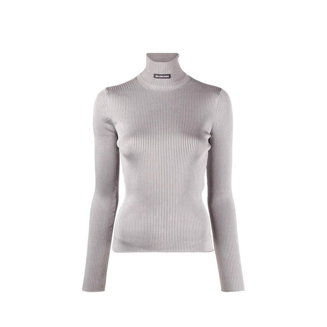 Balenciaga Gray Polyester Turtleneck