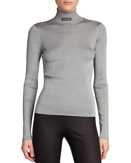Balenciaga Gray Polyester Turtleneck