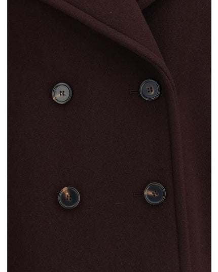 Chloé Bordeaux Fleece Wool Coat