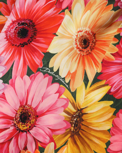 Dolce & Gabbana Multicolor Floral Print SilkSheath Midi Dress