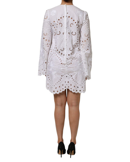 Dolce & Gabbana White Cut Out A-line Sheath Mini Dress