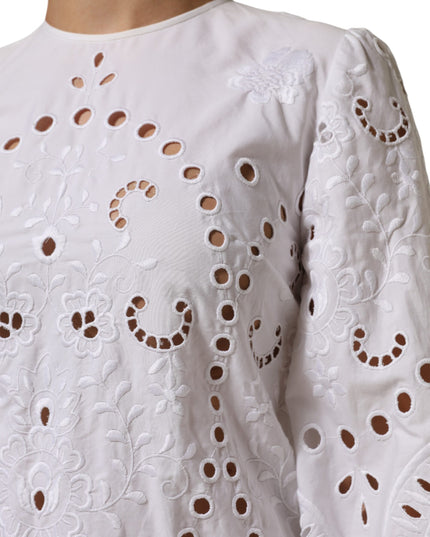 Dolce & Gabbana White Cut Out A-line Sheath Mini Dress