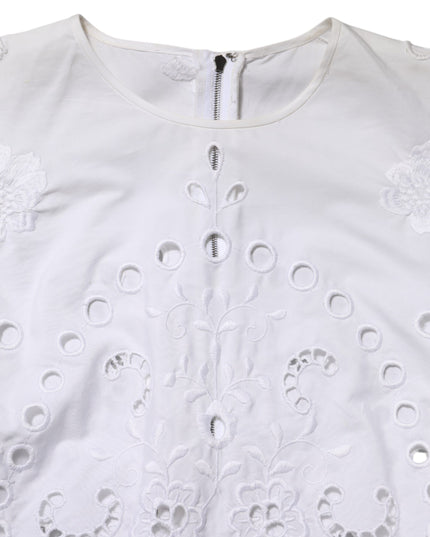 Dolce & Gabbana White Cut Out A-line Sheath Mini Dress