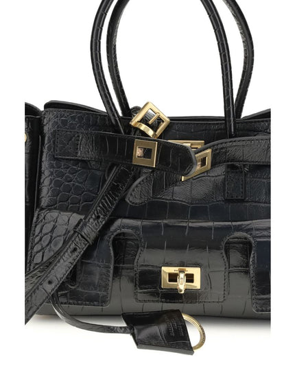 Balenciaga Black Calf Leather Bos Taurus Shoulder Bag