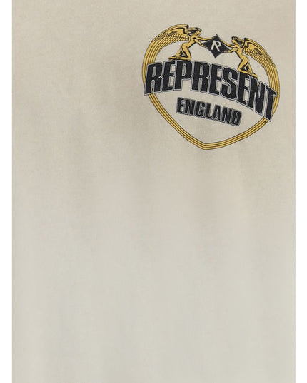 Represent Cream Cotton T-Shirt