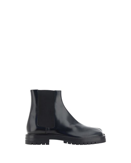 Margiela Black Calf Leather Bos Taurus Chelsea Boots