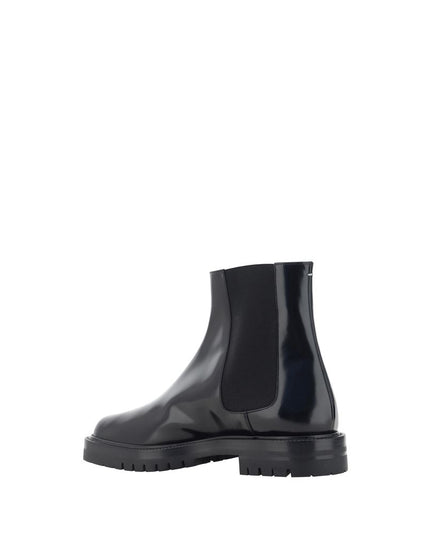 Margiela Black Calf Leather Bos Taurus Chelsea Boots