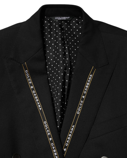 Dolce & Gabbana Black SICILIA Double Breasted Jacket Blazer