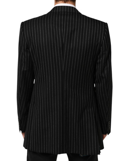Dolce & Gabbana Black Stripes 2 Buttons Suit Jacket Blazer