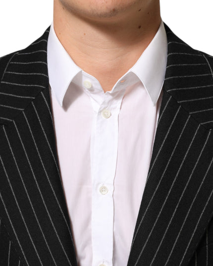 Dolce & Gabbana Black Stripes 2 Buttons Suit Jacket Blazer