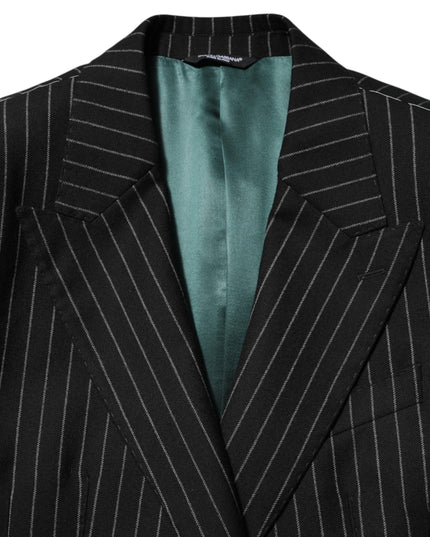 Dolce & Gabbana Black Stripes 2 Buttons Suit Jacket Blazer