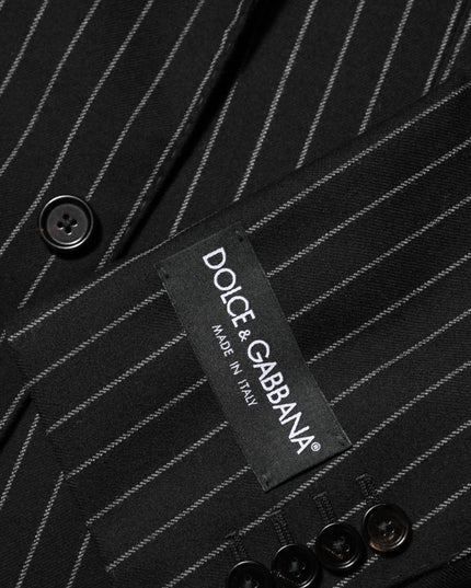 Dolce & Gabbana Black Stripes 2 Buttons Suit Jacket Blazer