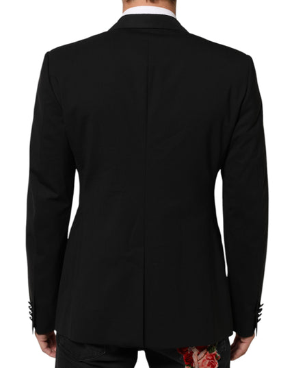 Dolce & Gabbana Black Wool 2 Buttons Suit Men Jacket Blazer