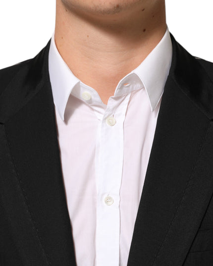 Dolce & Gabbana Black Wool 2 Buttons Suit Men Jacket Blazer