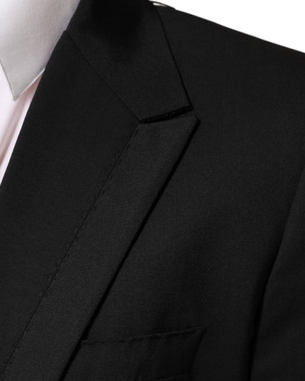 Dolce & Gabbana Black Wool 2 Buttons Suit Men Jacket Blazer