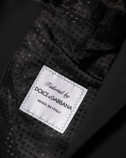 Dolce & Gabbana Black Wool 2 Buttons Suit Men Jacket Blazer