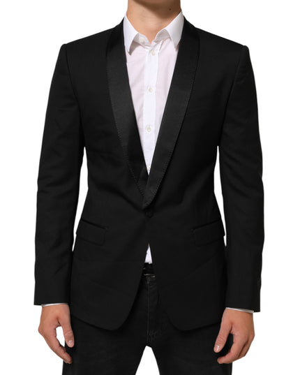 Dolce & Gabbana Black MARTINI 1 Button Suit Jacket Blazer