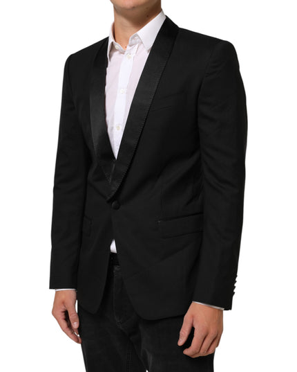 Dolce & Gabbana Black MARTINI 1 Button Suit Jacket Blazer