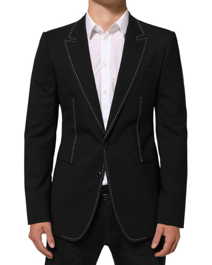Dolce & Gabbana Black SICILIA 2 Buttons Suit Jacket Blazer