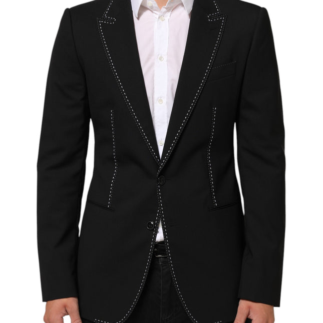 Dolce & Gabbana Black SICILIA 2 Buttons Suit Jacket Blazer
