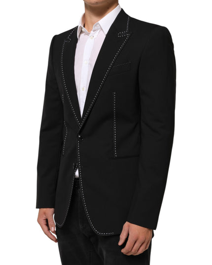 Dolce & Gabbana Black SICILIA 2 Buttons Suit Jacket Blazer
