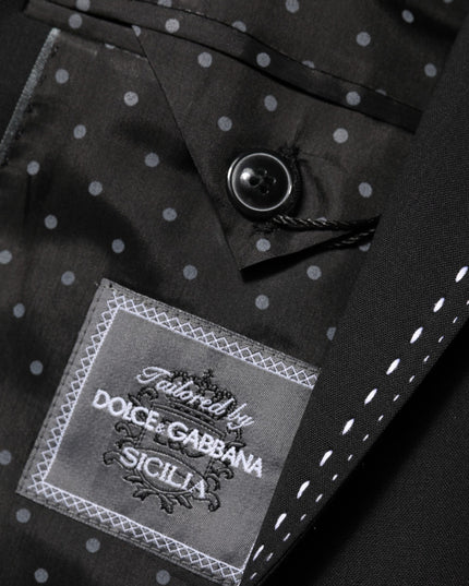 Dolce & Gabbana Black SICILIA 2 Buttons Suit Jacket Blazer