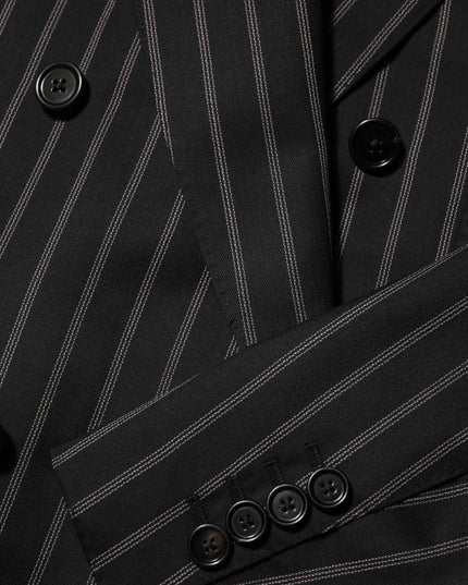 Dolce & Gabbana Black Stripes SICILIA 1 Button Suit Blazer