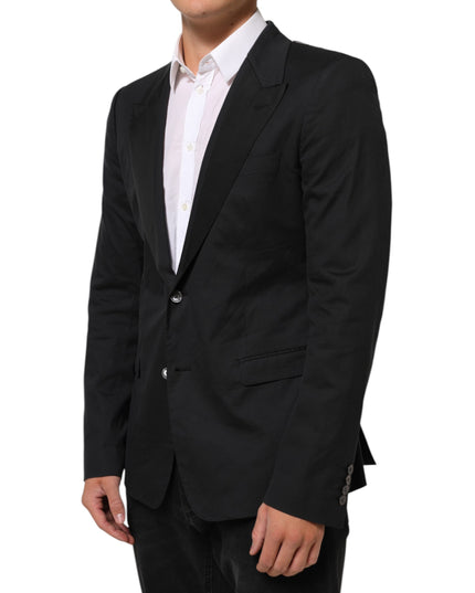 Dolce & Gabbana Black Cotton 2 Buttons Suit Jacket Blazer