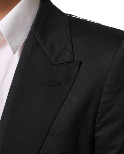 Dolce & Gabbana Black Cotton 2 Buttons Suit Jacket Blazer
