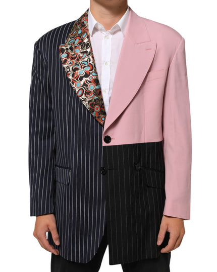 Dolce & Gabbana Multicolor Patchwork Single Breasted Jacket Blazer